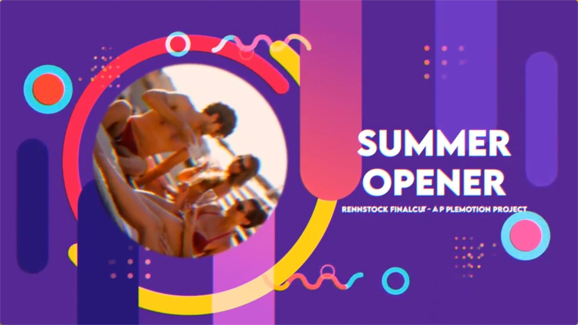 fcpx插件Summer Opener(夏季揭幕开场动画模板)