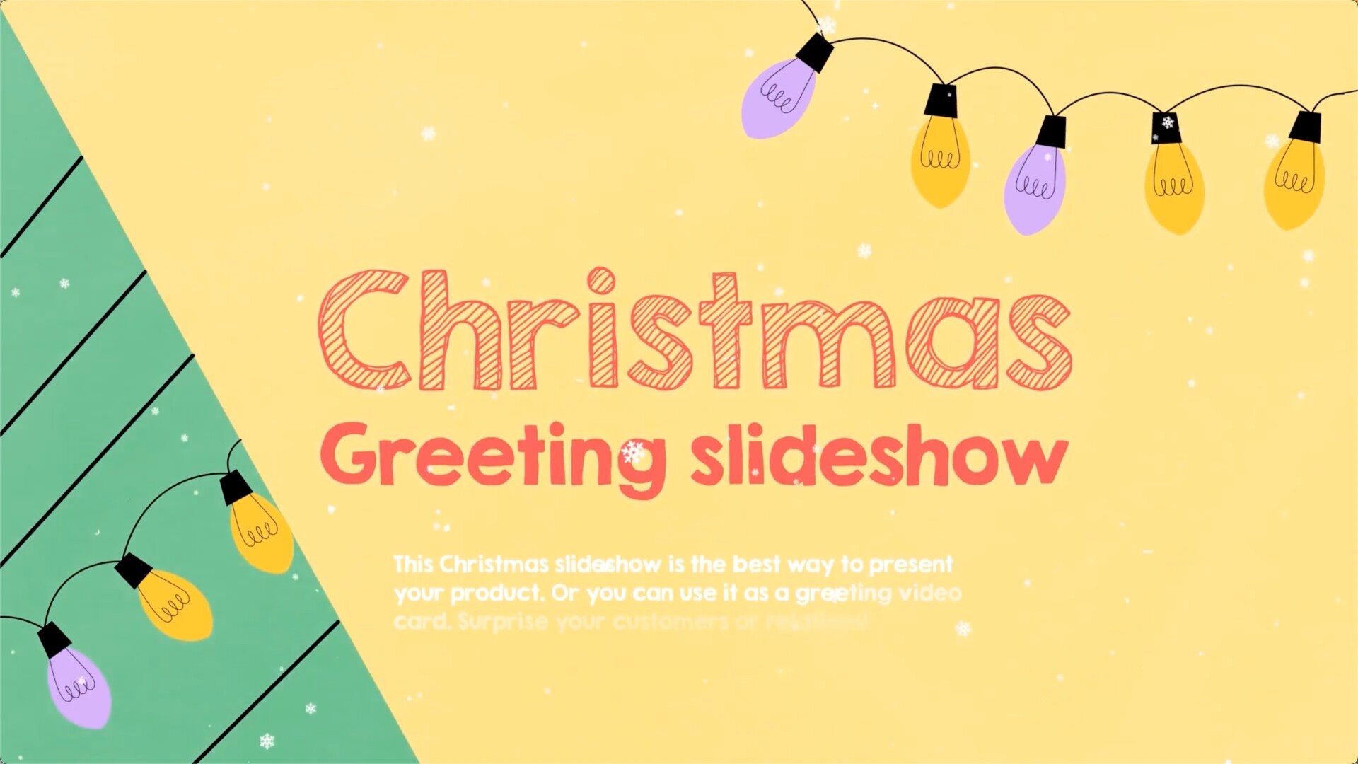 fcpx发生器：圣诞问候幻灯片Christmas Greeting Slideshow