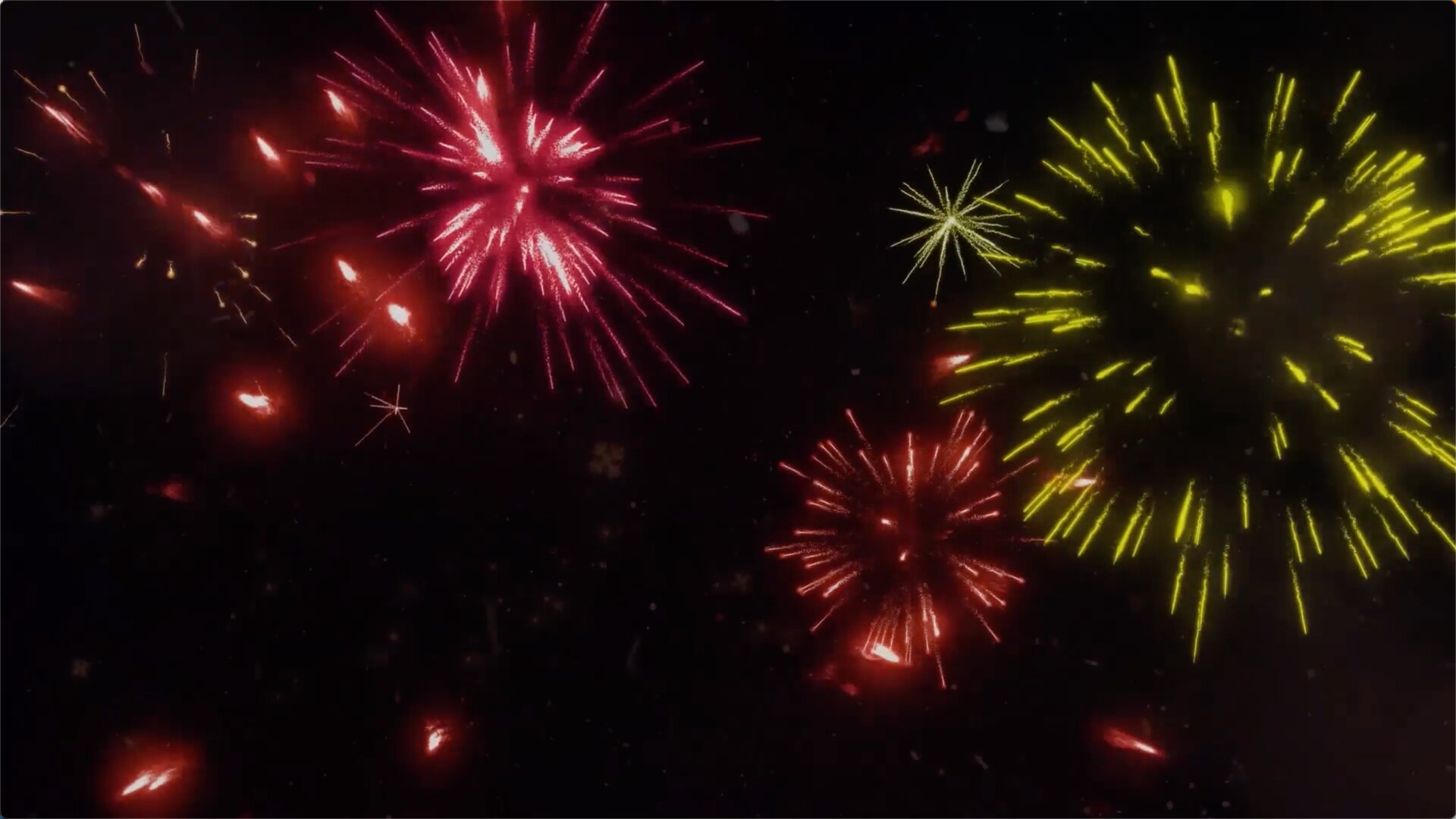 FCPX插件New Year Firework Logo(圣诞节新年烟花动画模板)