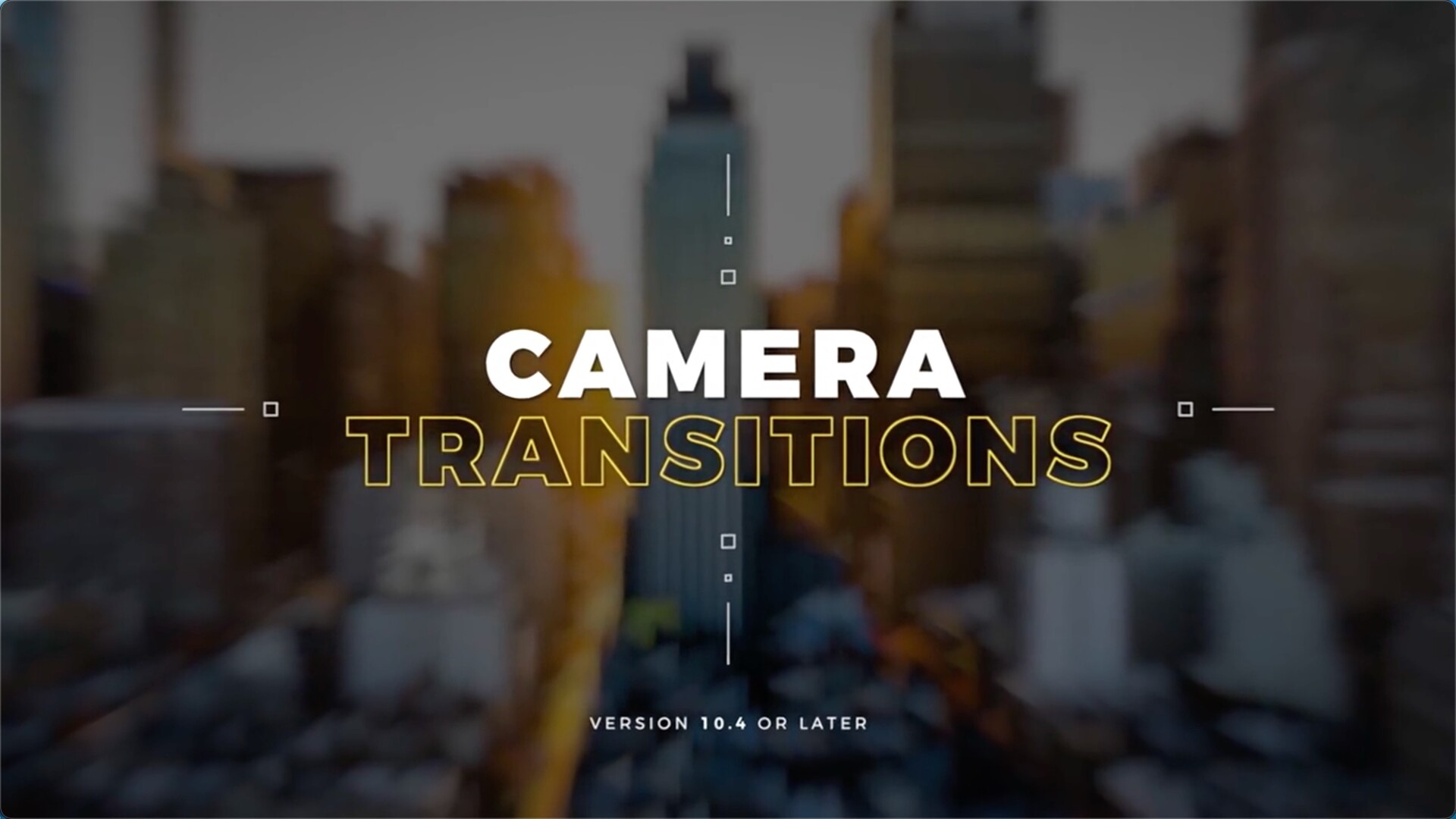 FCPX插件-30种摄像机变焦缩放平移滚动抖动无缝视频转场预设 Camera Transitions