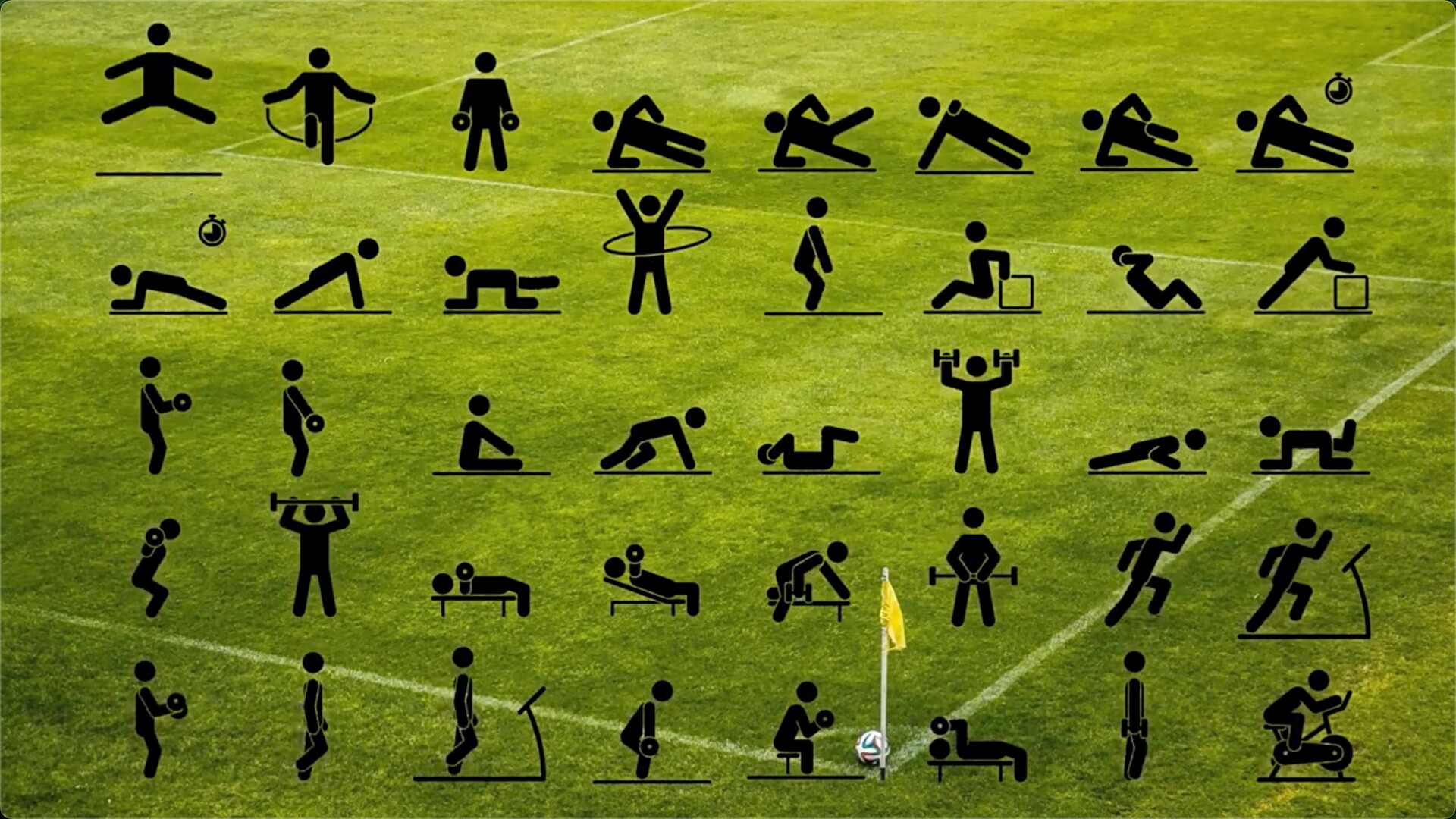 FCPX插件-40个体育运动健身象形卡通人物动画 Animated Fitness Pictograms