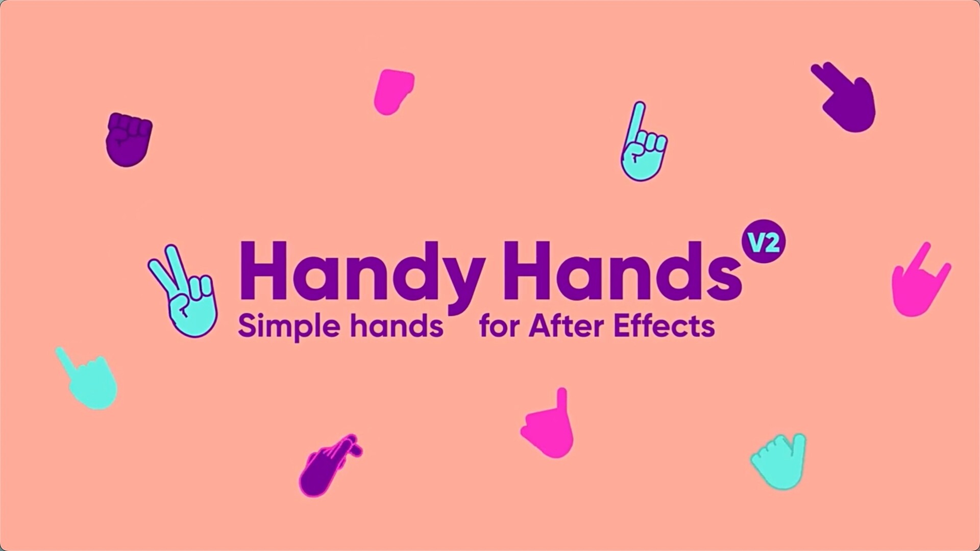 AE脚本-创建灵活手势图形动画 Handy Hands 2 