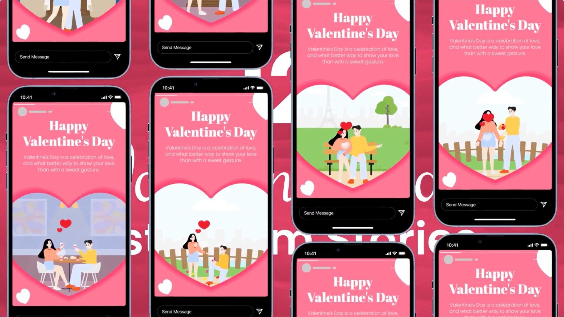 fcpx插件Valentines Day Instagram Stories(情人节Instagram故事模板)