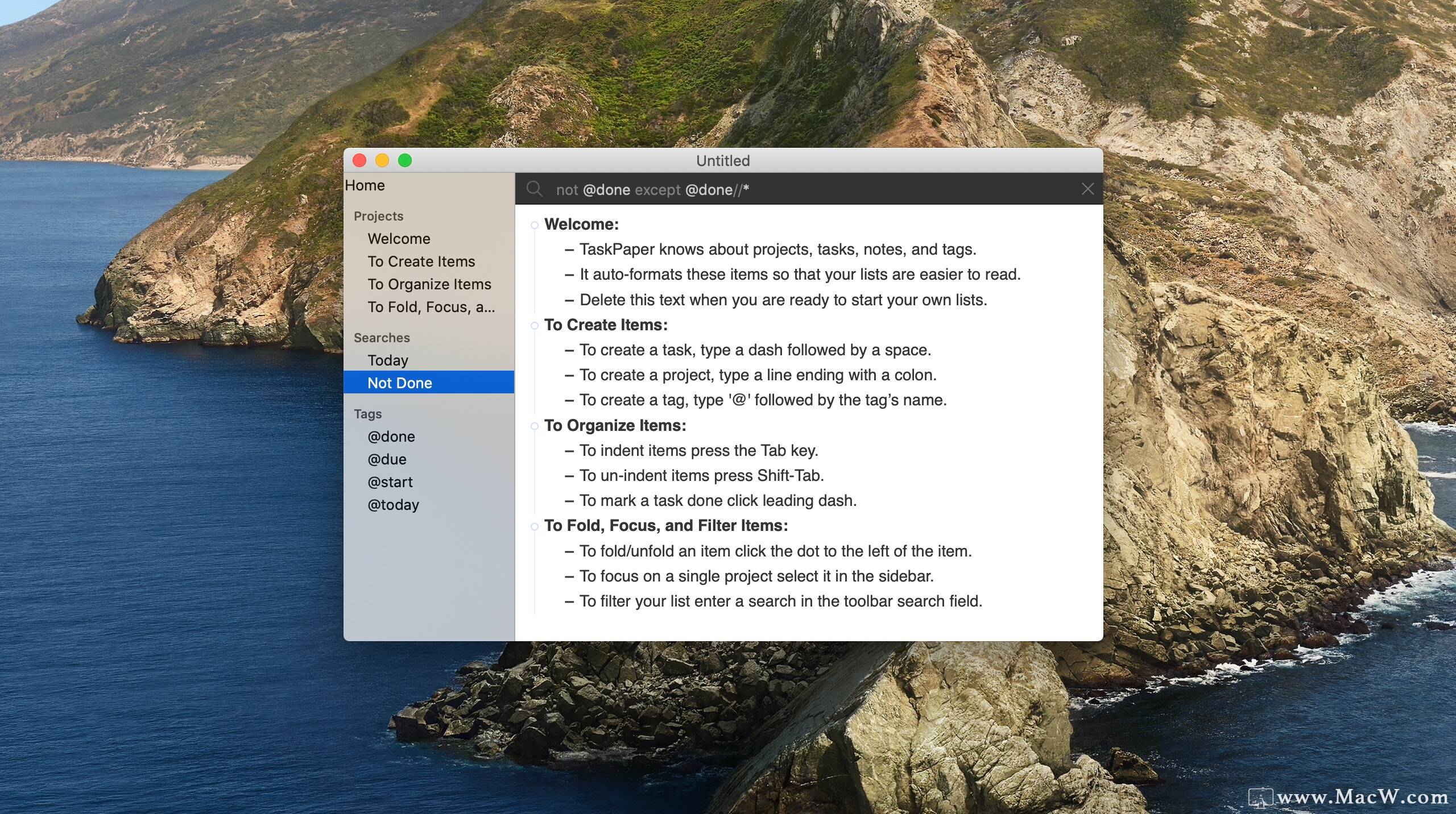 TaskPaper for Mac(Mac任务管理工具)v3.9.1激活版