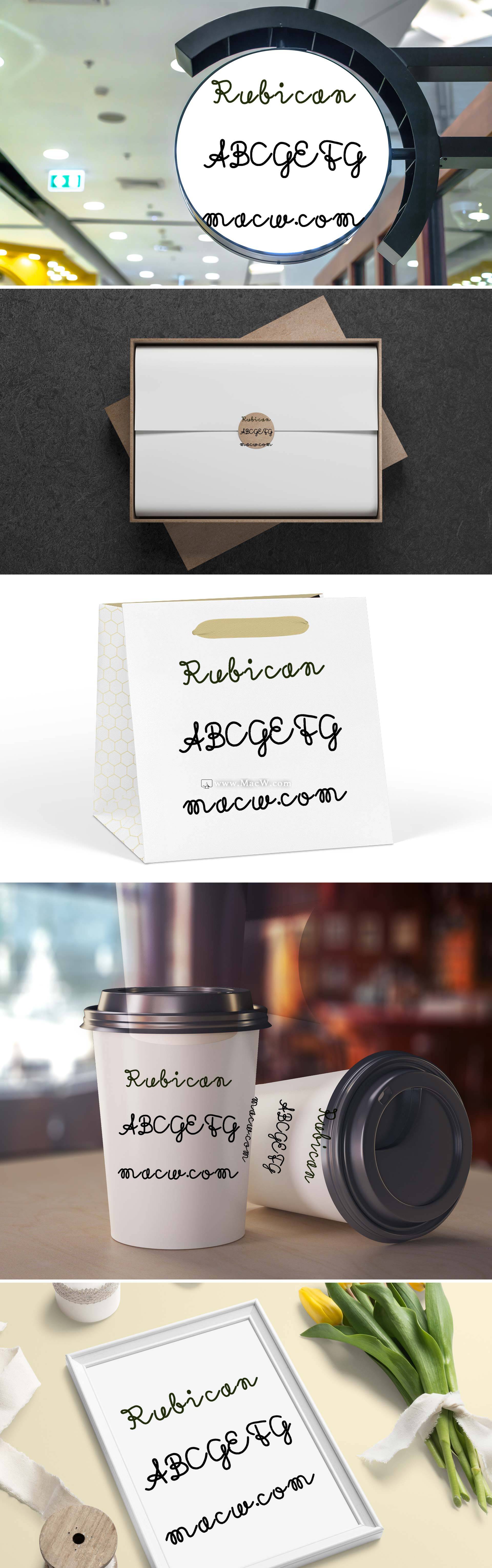 Rubican手绘风格Mac字体包