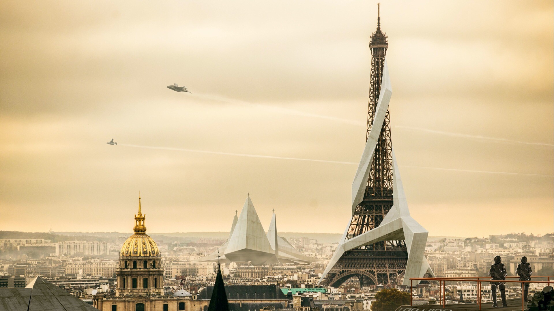 浪漫的巴黎铁塔高清壁纸5K