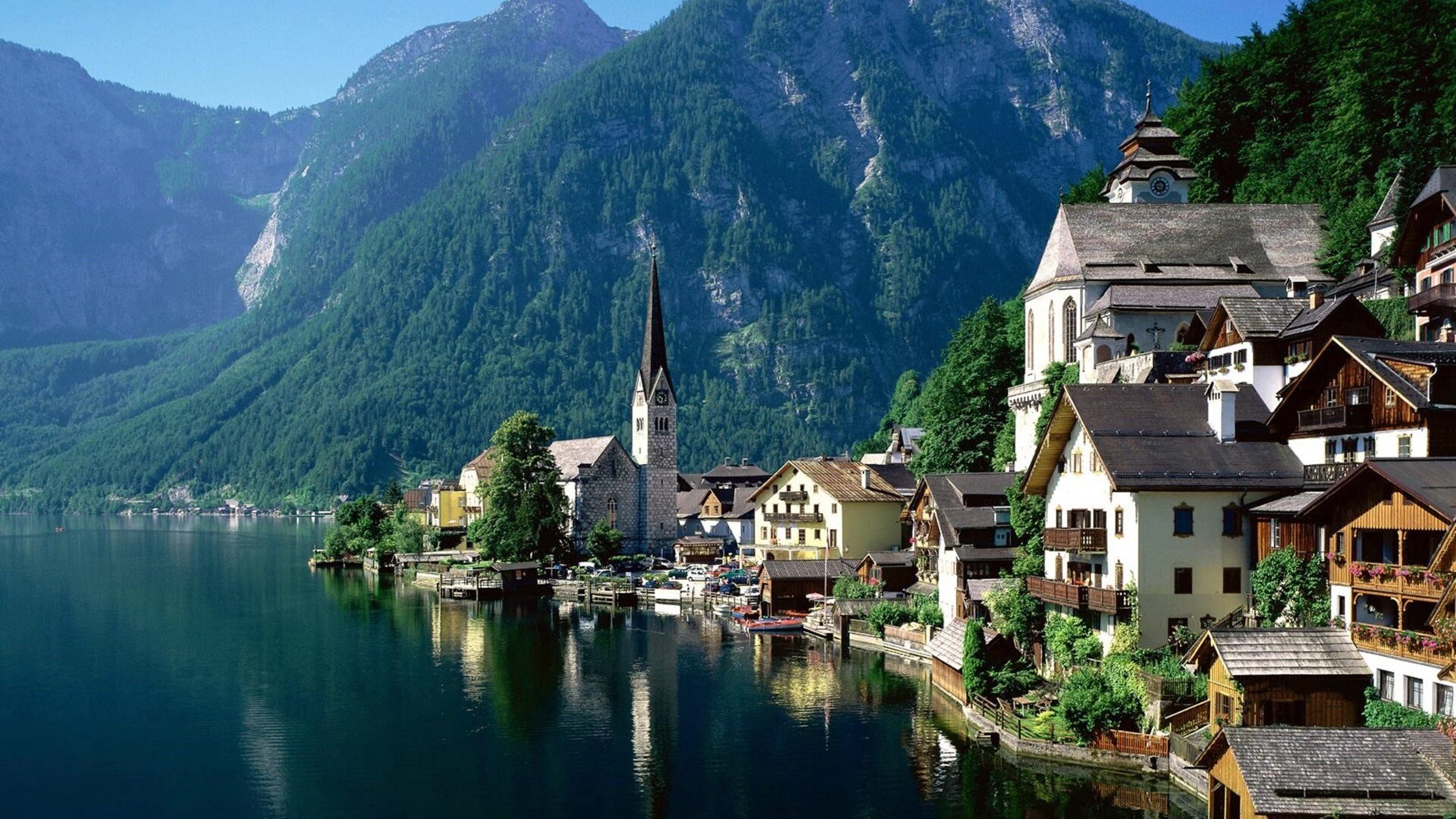 奥地利小镇风景壁纸
