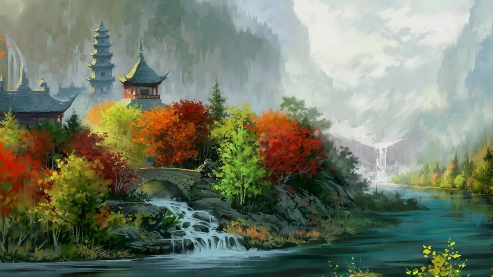 自然风景油画Mac高清壁纸