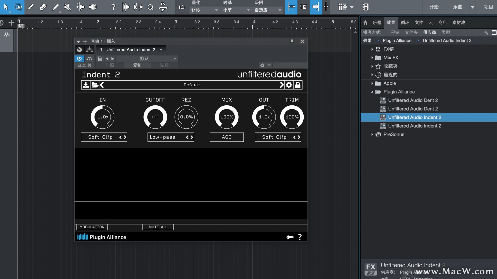 Unfiltered Audio Indent 2 for mac(失真效果器插件)