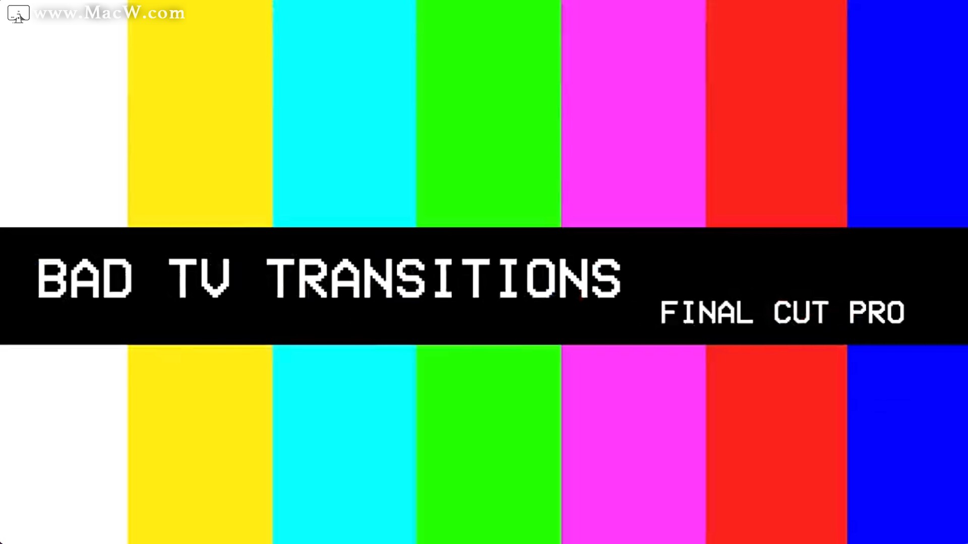 FCPX插件:电视故障雪花噪点转场过渡Bad TV Transitions