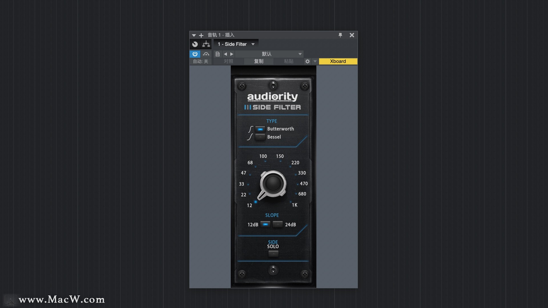 Audiority Side Filter for Mac(高通滤波器) 