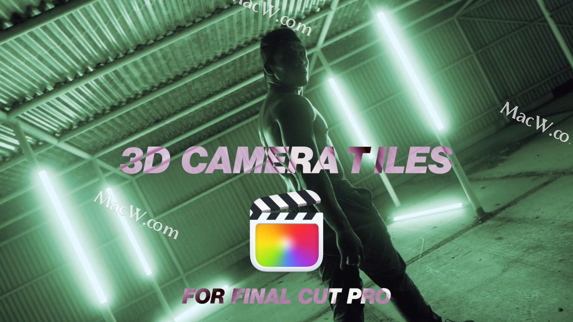 FCPX插件：具有动态 3D 摄像机运动效果的相机拼贴3D Camera Tiles
