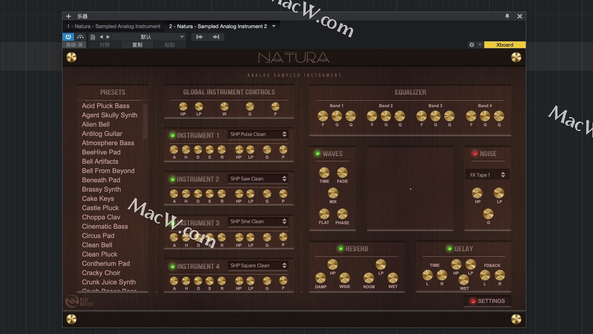 New Nation Natura for Mac(模拟采样乐器插件)