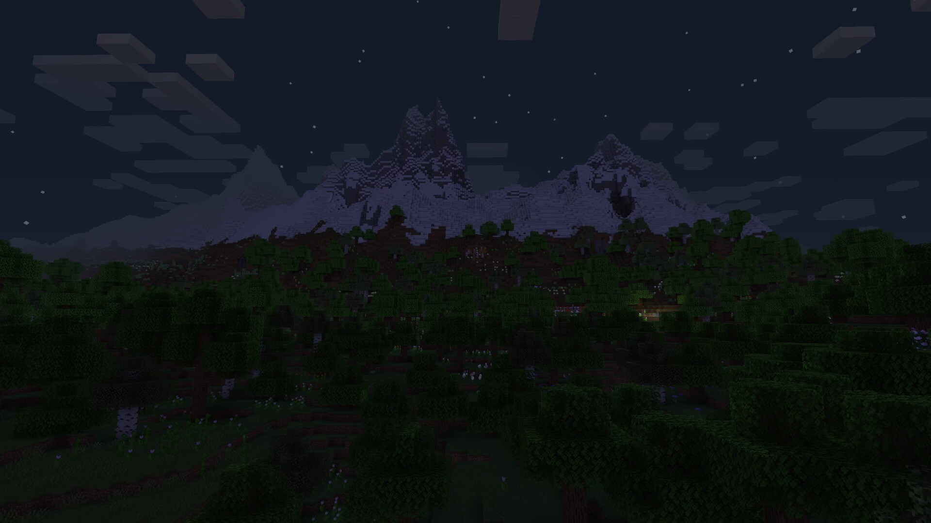 Minecraft Mountainscape我的世界高清全屏Mac壁纸