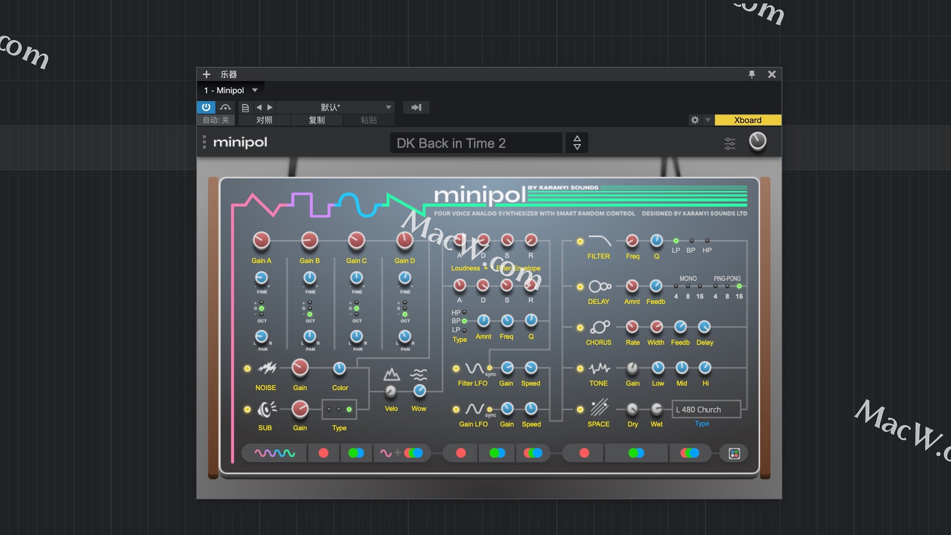 Karanyi Sounds Minipol for Mac(虚拟模拟合成器插件)