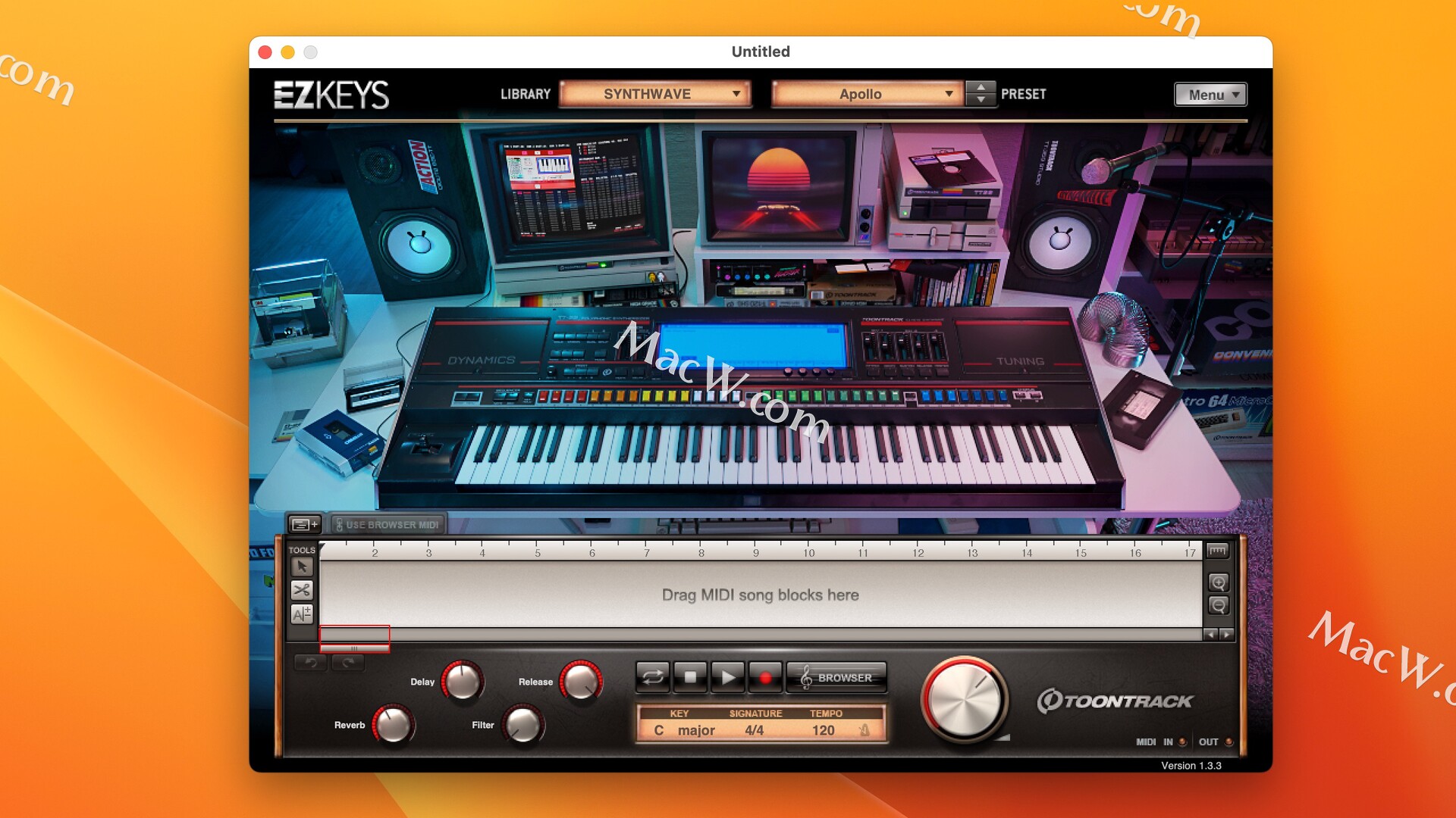 Toontrack EZkeys SYNTHWAVE for Mac(钢琴键盘乐器)