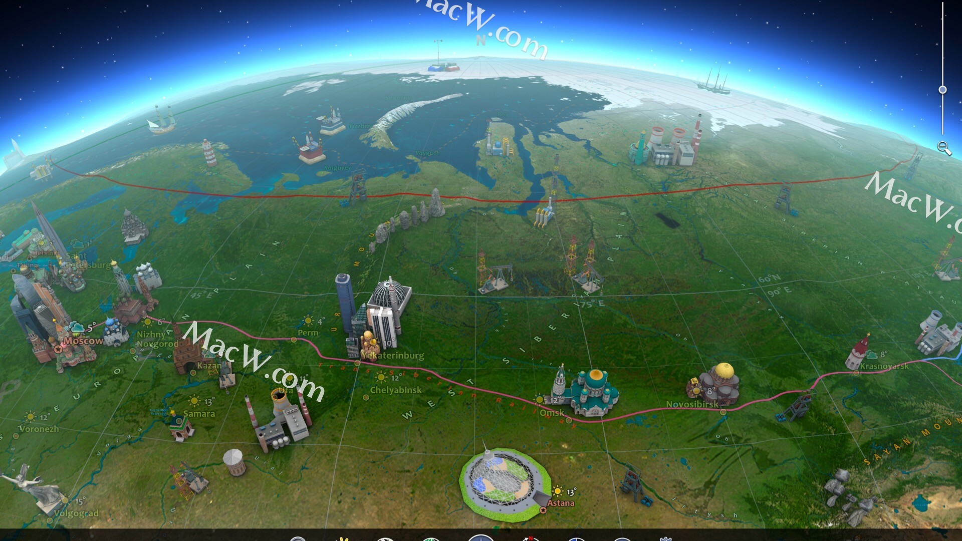 3D地球模拟软件-Earth 3D for mac