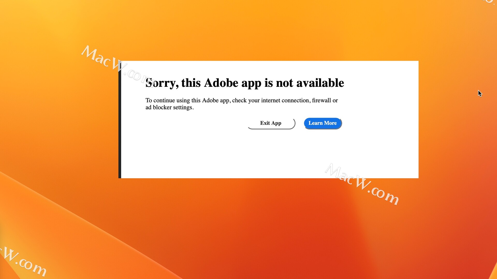 运行Adobe软件遇到“Adobe app is not available”怎么解决