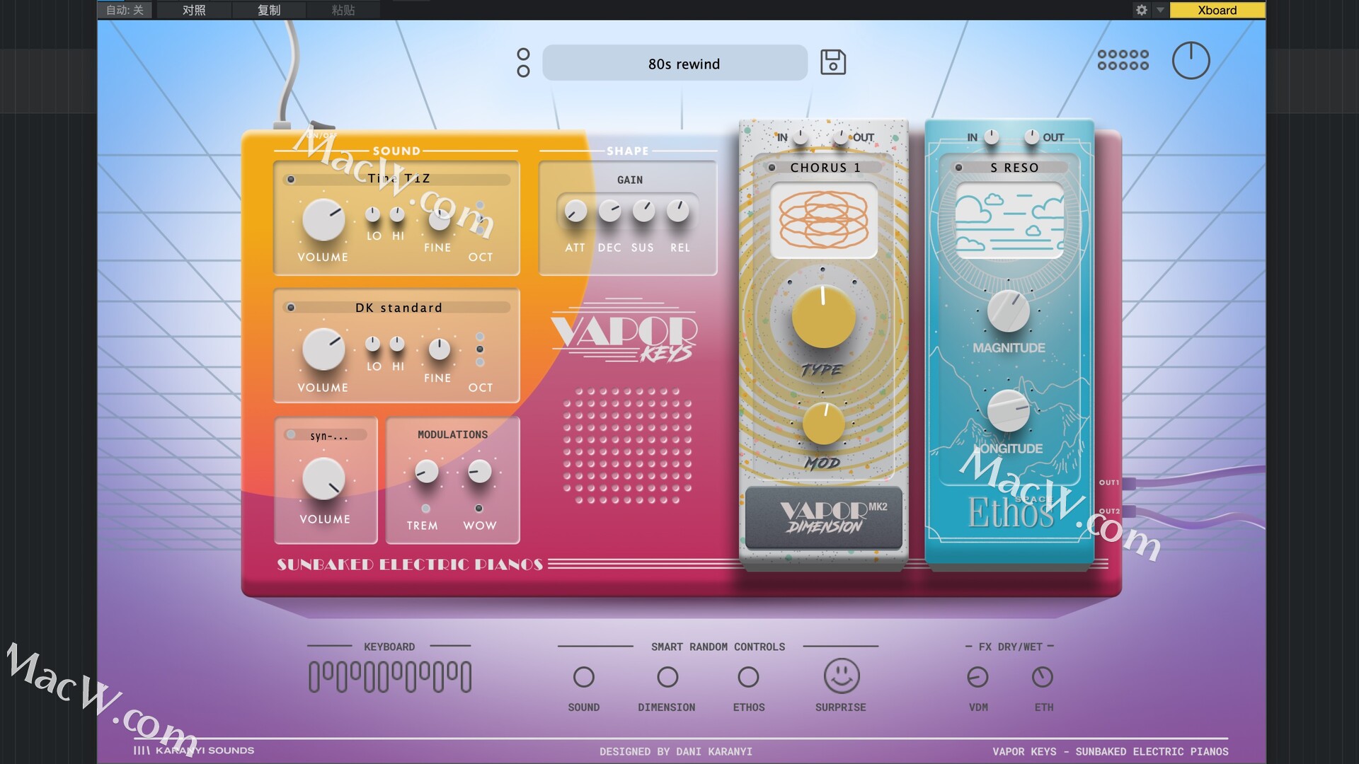 Karanyi Sounds Vapor Keys for Mac(经典调频合成器) 