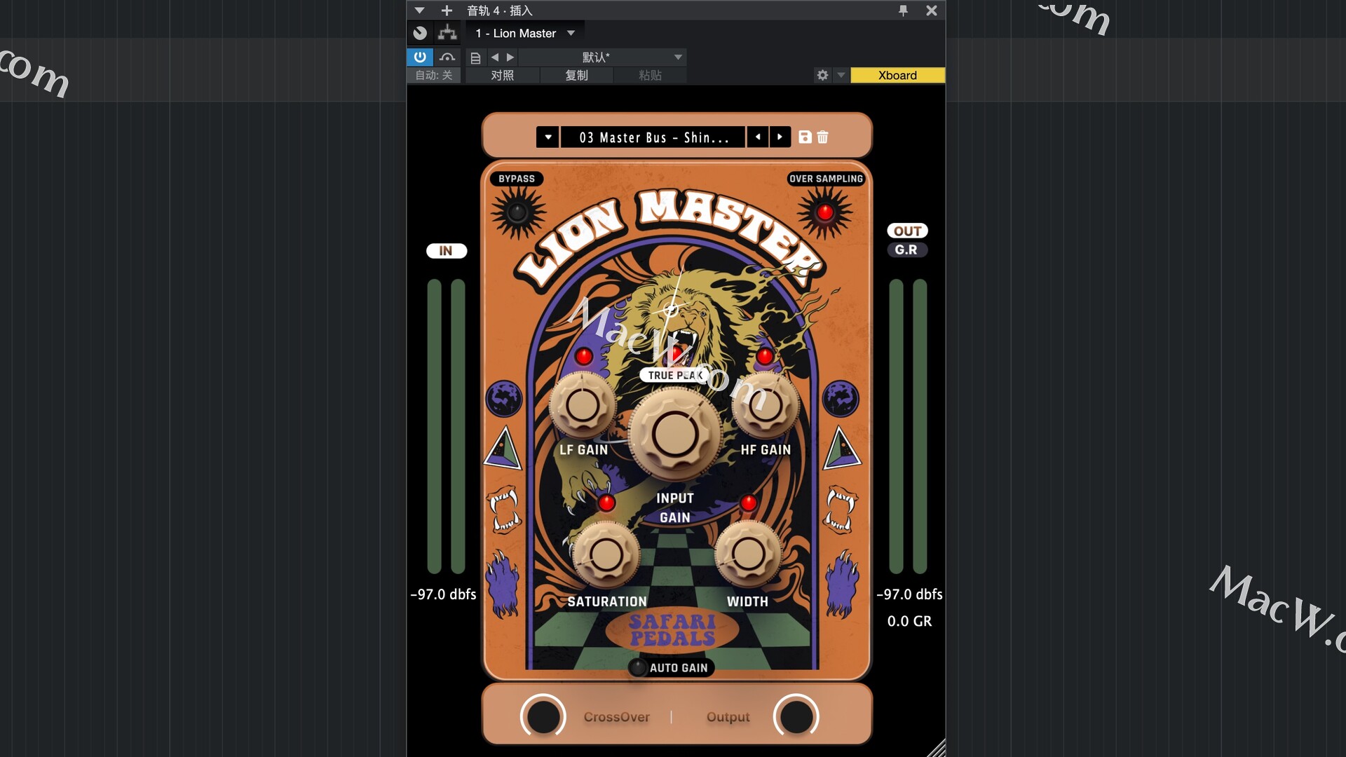 Safari Pedals Lion Master for Mac(母带限制器插件)