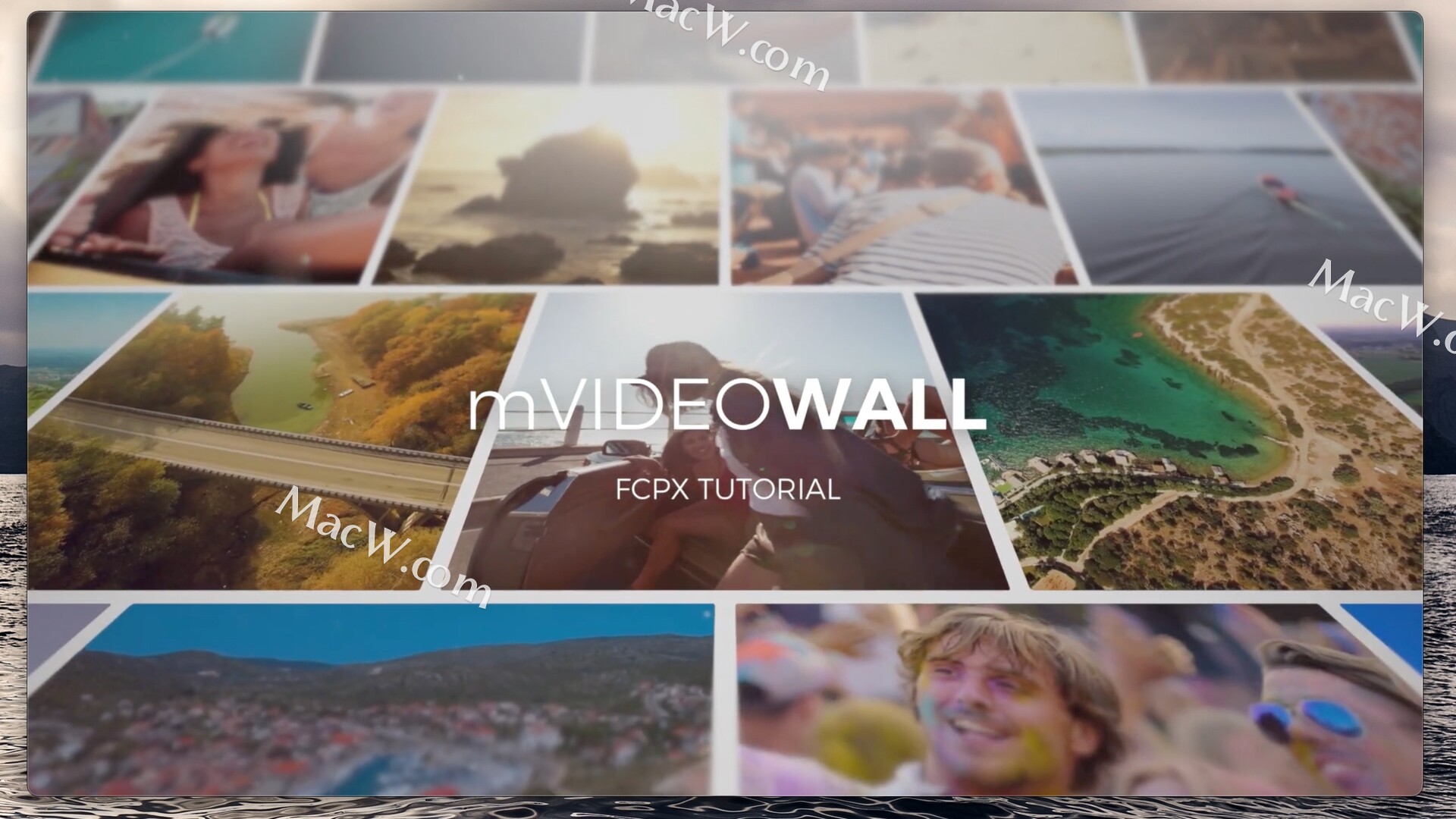 fcpx标题mVideoWall(56个创意多画面视频墙拼贴动画展示)