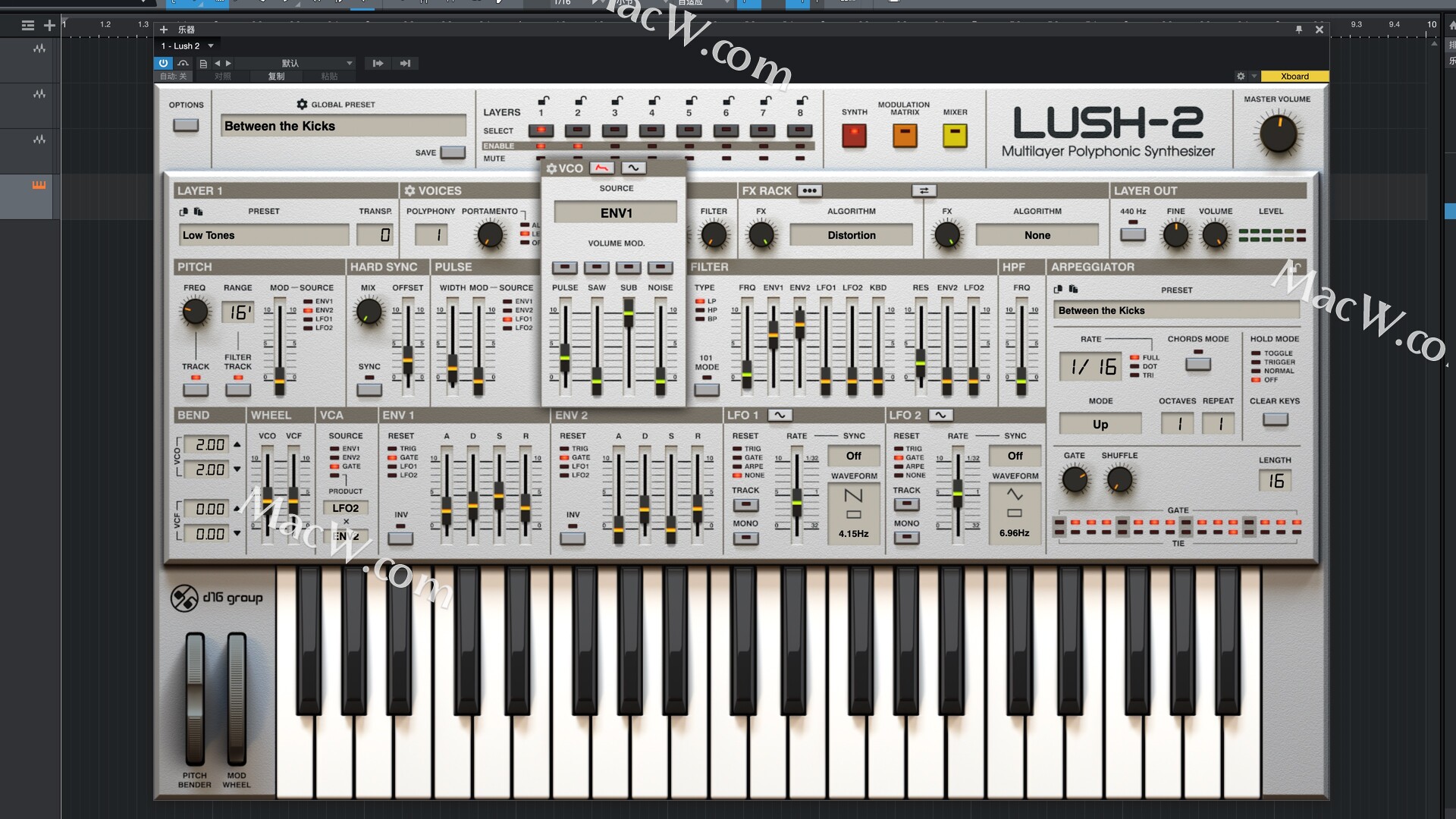 D16 Group Audio Software Lush 2 for Mac(Lush2合成音色设计插件)